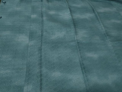平和屋着物＃道行コート　菱地紋　暈し染め　松坂屋扱い　ロング丈　正絹　逸品　CABG8171in