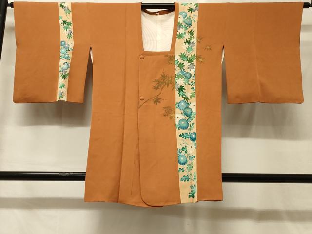 平和屋着物＃道行コート　刺繍　草花間道　金彩　正絹　逸品　CABG8173in