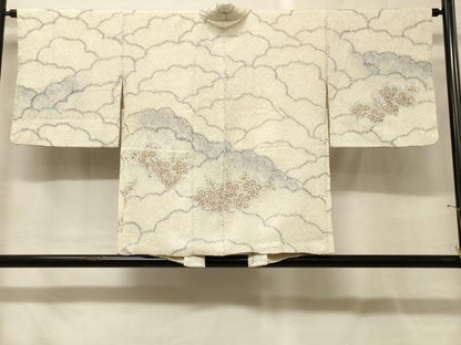 平和屋着物＃羽織　総絞り　雲重ね枝花文　正絹　逸品　CABG8176in