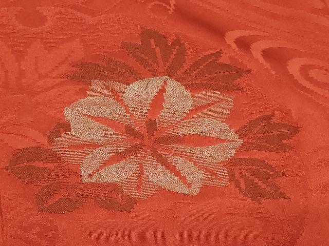 平和屋着物＃羽織　寿光織　流水雪輪花文　銀糸　正絹　逸品　CABG8184in