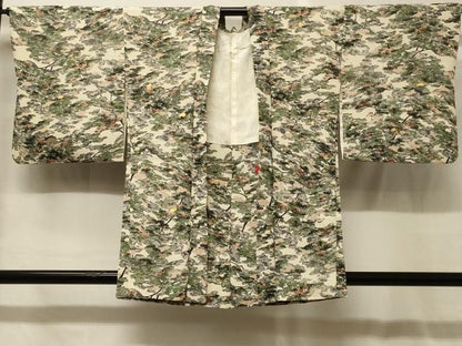 平和屋着物＃羽織　ろうけつ染め　樹林文　金彩　正絹　逸品　CABG8188in