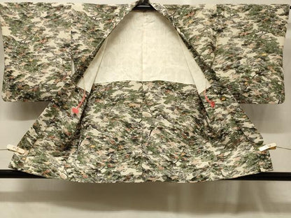 平和屋着物＃羽織　ろうけつ染め　樹林文　金彩　正絹　逸品　CABG8188in
