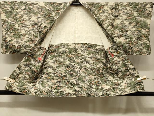 平和屋着物＃羽織　ろうけつ染め　樹林文　金彩　正絹　逸品　CABG8188in