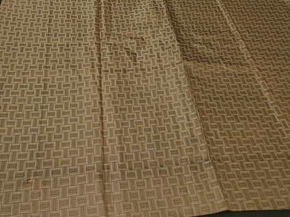 平和屋着物＃道行コート　雨コート　単衣　幾何学文様　ロング丈　正絹　逸品　CABG8192in