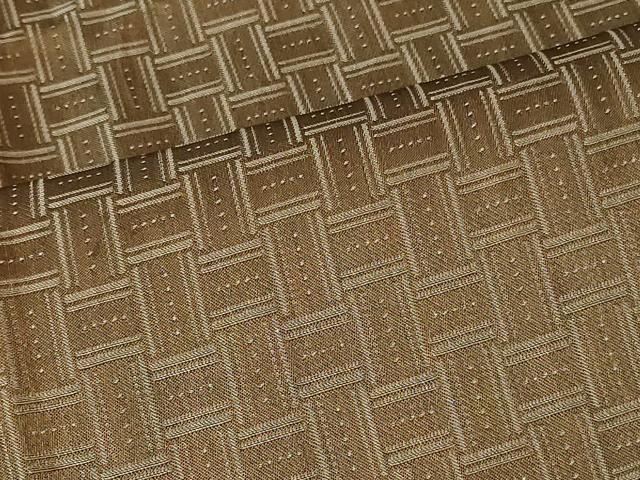 平和屋着物＃道行コート　雨コート　単衣　幾何学文様　ロング丈　正絹　逸品　CABG8192in
