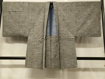 平和屋着物＃男性　羽織　ひげ紬　霞文　正絹　逸品　CABG8193in