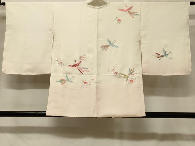 平和屋着物＃羽織　総刺繍　花鳥文　暈し染め　金銀糸　正絹　逸品　CABG8196in