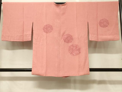 平和屋着物＃中国三大刺繍　相良刺繍　総刺繍　道行コート　花鳥丸文　正絹　逸品　CABG8203in