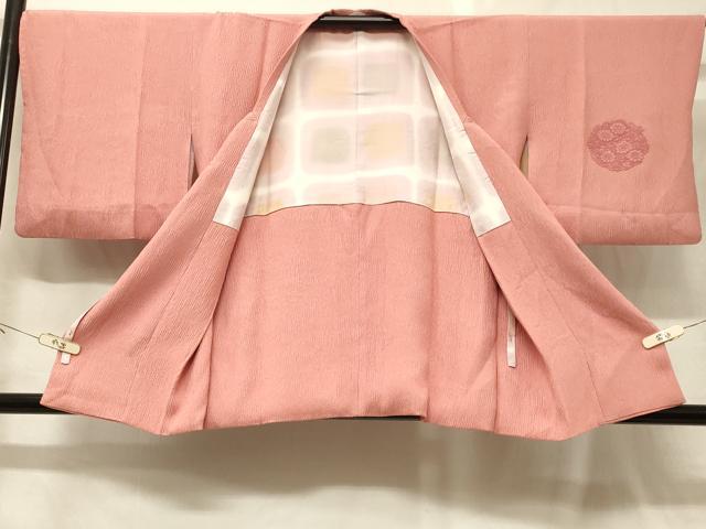 平和屋着物＃中国三大刺繍　相良刺繍　総刺繍　道行コート　花鳥丸文　正絹　逸品　CABG8203in
