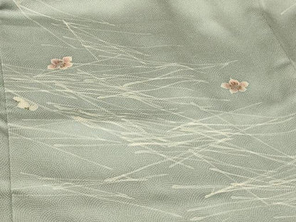 平和屋着物＃羽織　草花文　正絹　逸品　CABG8209in