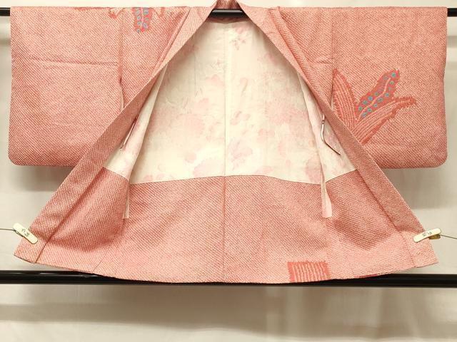 平和屋着物＃羽織　総絞り　草花文　正絹　逸品　CABG8211in