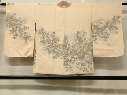 平和屋着物＃羽織　寿光織　草花文　金糸　正絹　逸品　未使用　CABG8213in