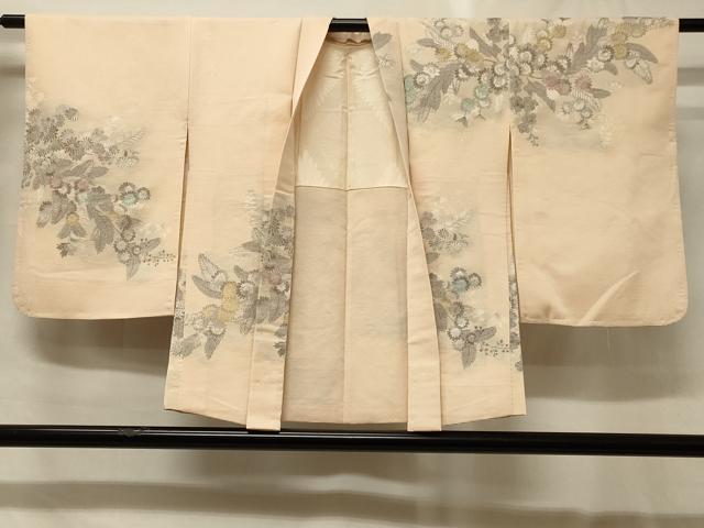 平和屋着物＃羽織　寿光織　草花文　金糸　正絹　逸品　未使用　CABG8213in