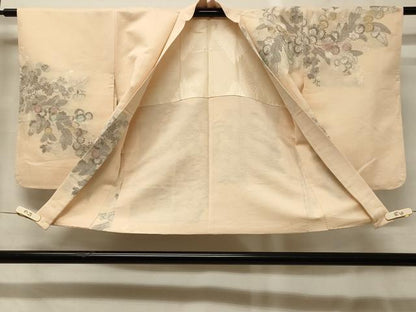 平和屋着物＃羽織　寿光織　草花文　金糸　正絹　逸品　未使用　CABG8213in
