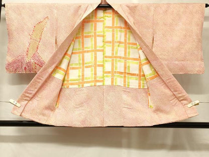 平和屋着物＃羽織　総絞り　笹竹文　暈し染め　正絹　逸品　未使用　CABG8215in