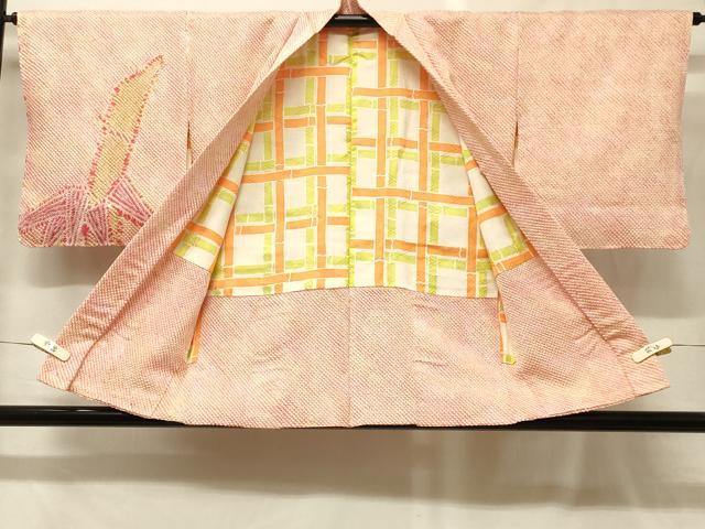 平和屋着物＃羽織　総絞り　笹竹文　暈し染め　正絹　逸品　未使用　CABG8215in