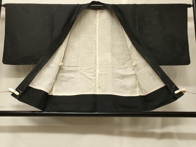 平和屋着物＃羽織　絞り　草花文　黒地　金彩　正絹　逸品　未使用　CABG8227in