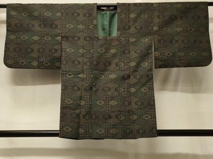 平和屋着物＃道行コート　単衣　吉祥文　正絹　逸品　CABG8229in