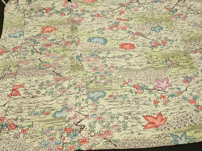 平和屋着物＃羽織　草花文　暈し染め　金彩　正絹　逸品　未使用　CABG8239in