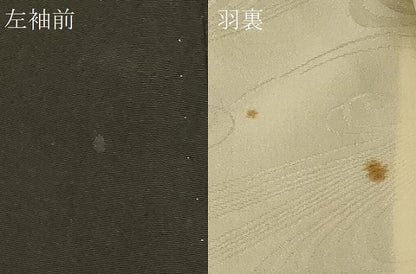 平和屋着物＃羽織　寿光織　風景文　黒地　金銀糸　正絹　逸品　CABG8240in