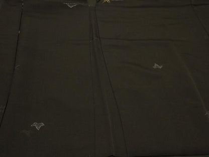 平和屋着物＃羽織　寿光織　風景文　黒地　金銀糸　正絹　逸品　CABG8240in