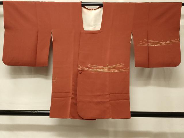 平和屋着物＃道行コート　松葉文　金彩　正絹　逸品　CABG8241in