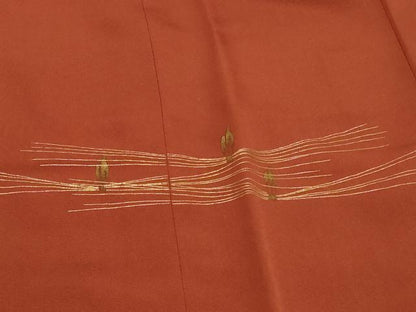平和屋着物＃道行コート　松葉文　金彩　正絹　逸品　CABG8241in