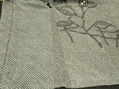 平和屋着物＃羽織　総絞り　枝花文　正絹　逸品　CABG8250in