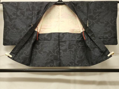 平和屋着物＃本場大島紬　羽織　更紗花唐草文　正絹　逸品　CABG8255in