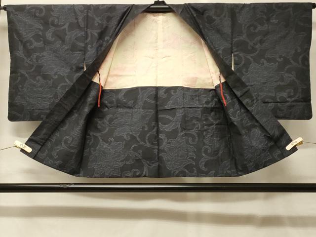 平和屋着物＃本場大島紬　羽織　更紗花唐草文　正絹　逸品　CABG8255in