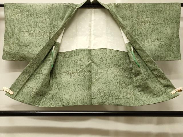 平和屋着物＃羽織　流水枝葉文　正絹　逸品　CABG8257in