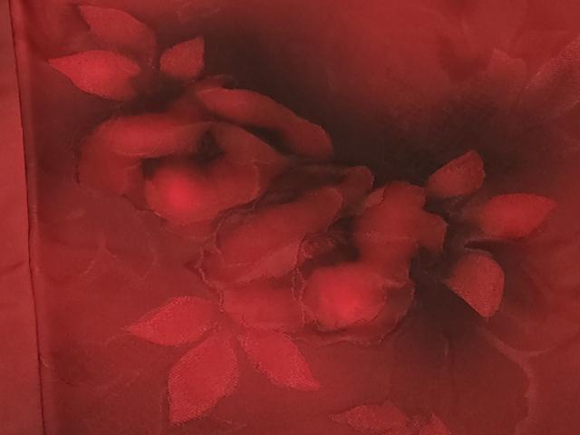 平和屋着物＃羽織　地紋起こし　草花文　暈し染め　反端付き　正絹　逸品　CABG8258in