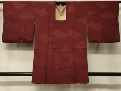 平和屋着物＃道行コート　地紋起こし　幾何学文様　暈し染め　正絹　逸品　CABG8261in