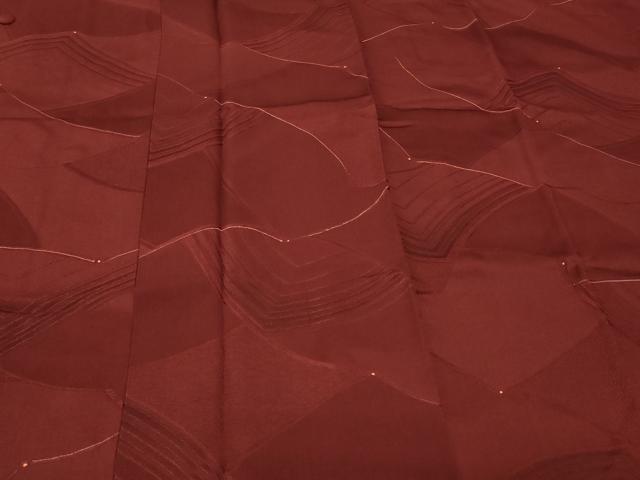 平和屋着物＃道行コート　地紋起こし　幾何学文様　暈し染め　正絹　逸品　CABG8261in