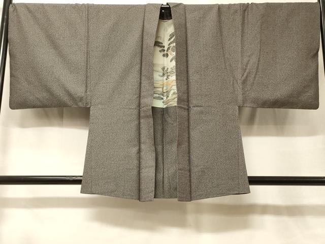 平和屋着物＃男性　羽織　紬地　120亀甲　総詰め　正絹　逸品　CABG8263in