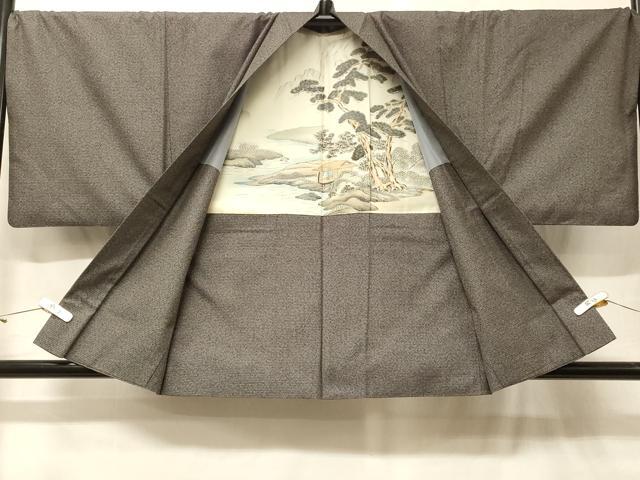 平和屋着物＃男性　羽織　紬地　120亀甲　総詰め　正絹　逸品　CABG8263in