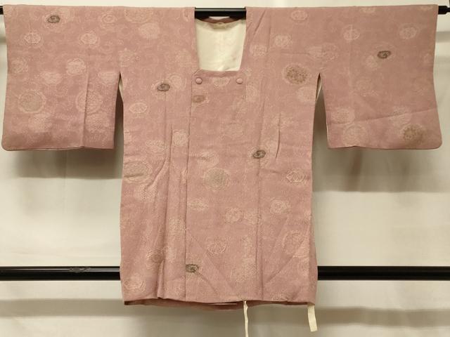 平和屋着物＃道行コート　寿光織　花丸文　金銀糸　正絹　逸品　CABG8267in
