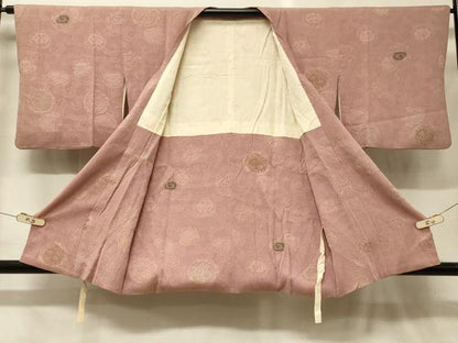 平和屋着物＃道行コート　寿光織　花丸文　金銀糸　正絹　逸品　CABG8267in