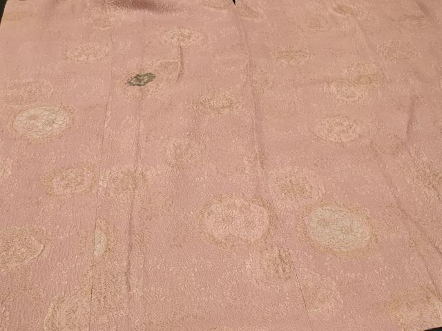 平和屋着物＃道行コート　寿光織　花丸文　金銀糸　正絹　逸品　CABG8267in