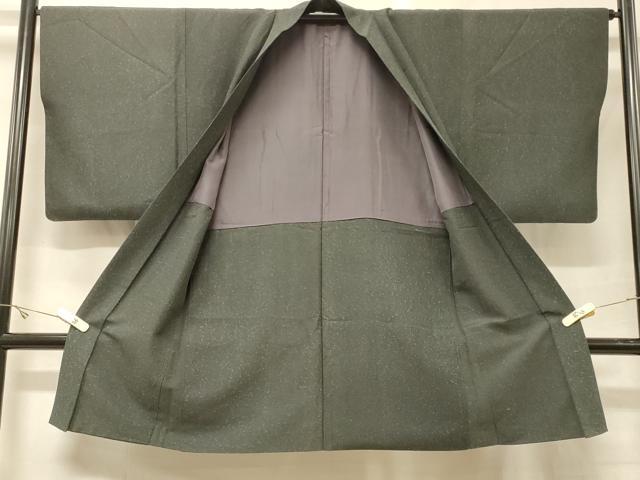 平和屋着物＃男性　長羽織　紬地　霞文　正絹　逸品　CABG8268in