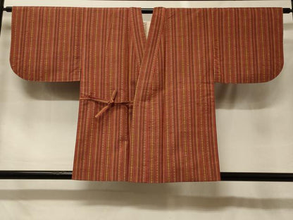 平和屋着物＃道中着　紬地　吉祥間道　正絹　逸品　CABG8272in