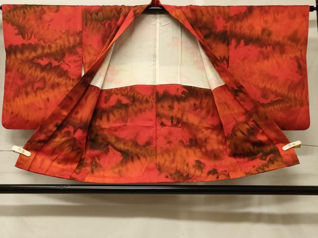 平和屋着物＃羽織　霞文　暈し染め　正絹　逸品　CABG8274in