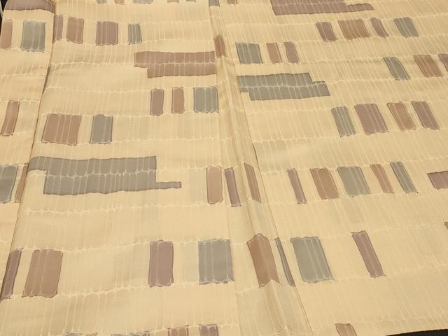 平和屋着物＃羽織　地紋起こし　幾何学文様　正絹　逸品　CABG8279in
