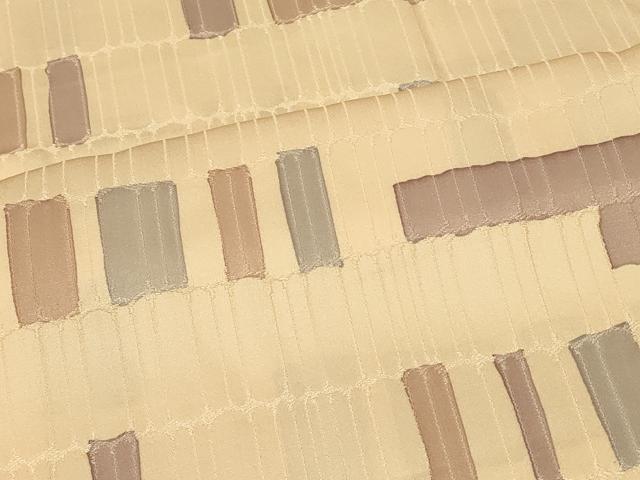 平和屋着物＃羽織　地紋起こし　幾何学文様　正絹　逸品　CABG8279in