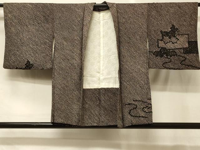 平和屋着物＃羽織　総絞り　流水草花文　正絹　逸品　CABG8280in