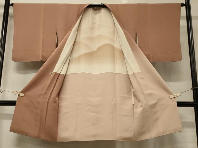 平和屋着物＃道行コート　刺繍　霞文　暈し染め　ゑり善扱い　ロング丈　正絹　逸品　CABG8286in