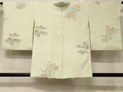 平和屋着物＃羽織　寿光織　草花文　金銀糸　正絹　逸品　CABG8293in