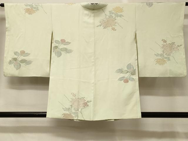 平和屋着物＃羽織　寿光織　草花文　金銀糸　正絹　逸品　CABG8293in