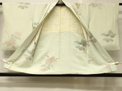平和屋着物＃羽織　寿光織　草花文　金銀糸　正絹　逸品　CABG8293in