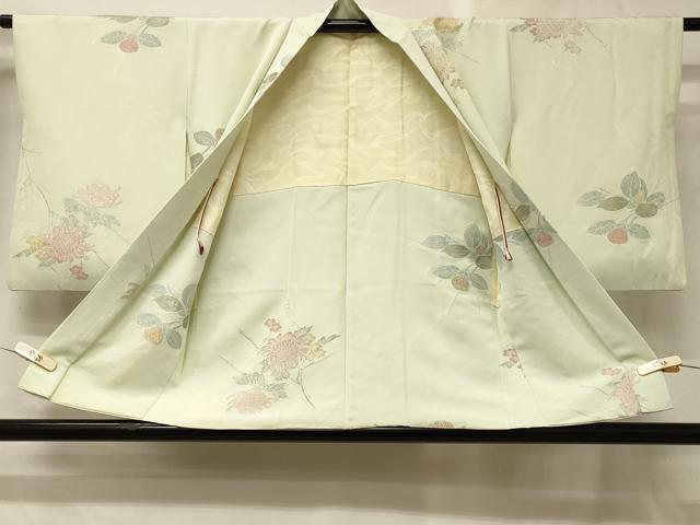 平和屋着物＃羽織　寿光織　草花文　金銀糸　正絹　逸品　CABG8293in
